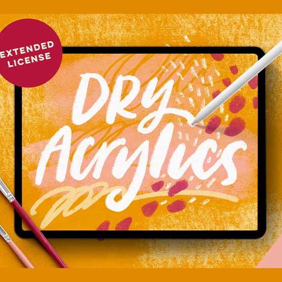 Bonus Item for Dry Acrylics Brush Set (+ Extended License)}