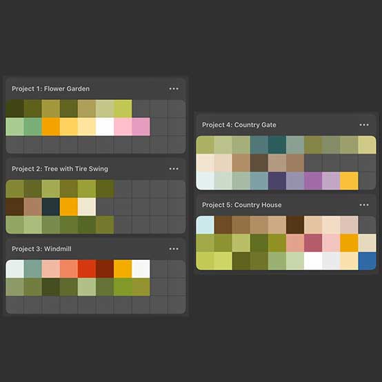 Bonus Item for All Project Color Palettes}
