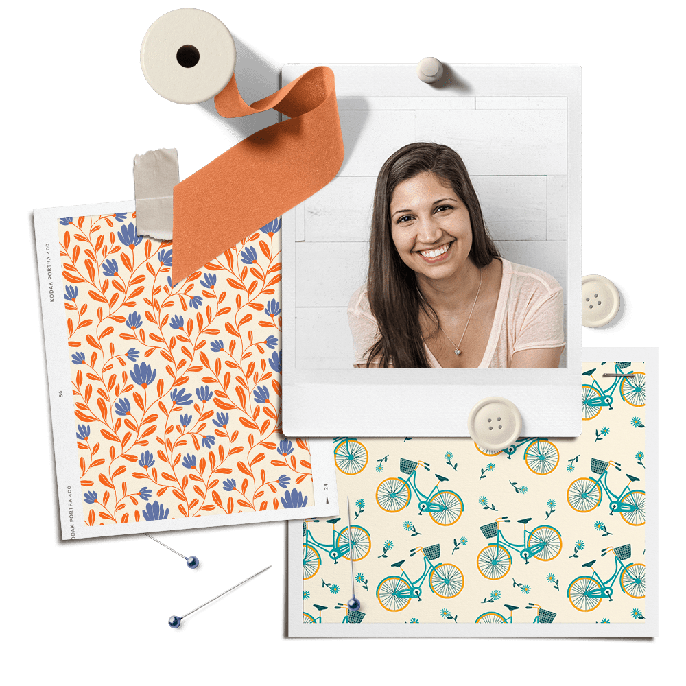 Teela working on Procreate Patterns on the iPad