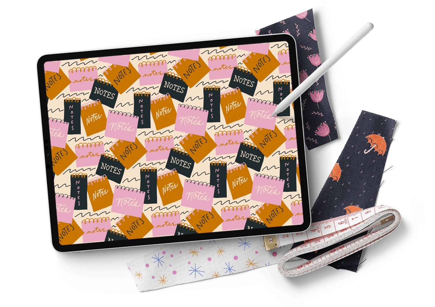 Teela working on Procreate Patterns on the iPad