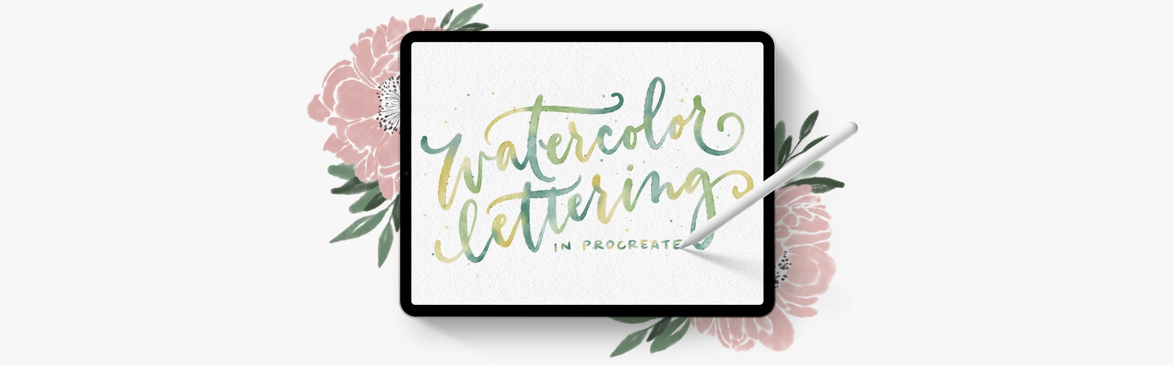 Watercolor lettering in Procreate! Enroll Today!