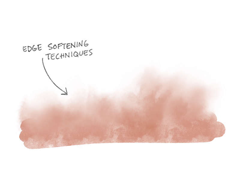 Procreate Watercolor techniques: Edge Softening
