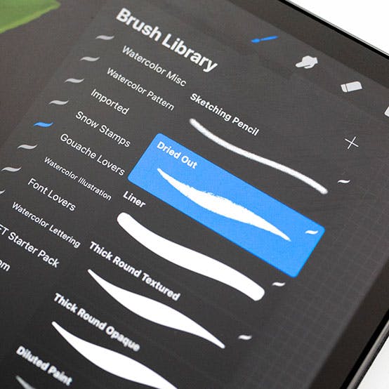 Bonus Item for Gouache Lovers Procreate Brush Set}